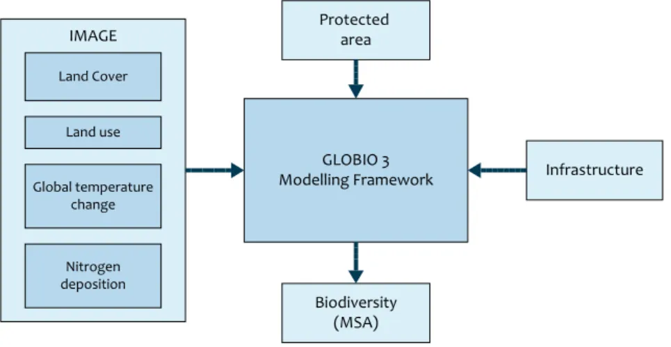 Figure 2.5 The GLOBIO 3 modelling framework