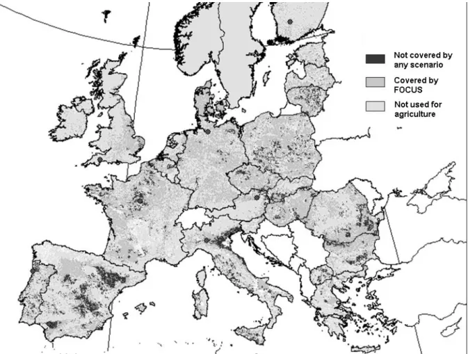 Figure 2: Spatial Analysis of the Coverage of the FOCUS (2000) Ground Water Scenarios 