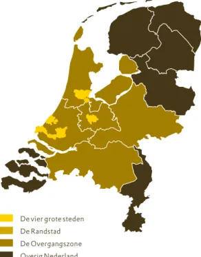 Figuur 1. Indeling van Nederland in landsdelen
