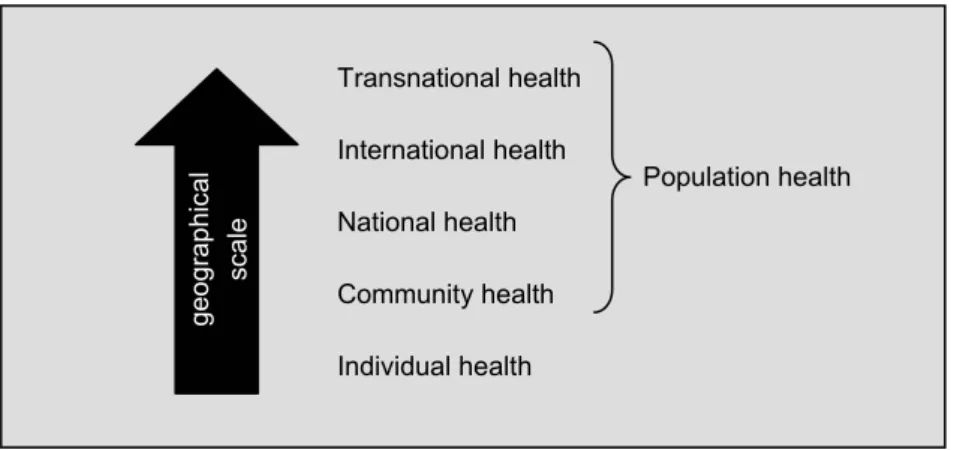 Figure 2.1: Geographical scales of health  
