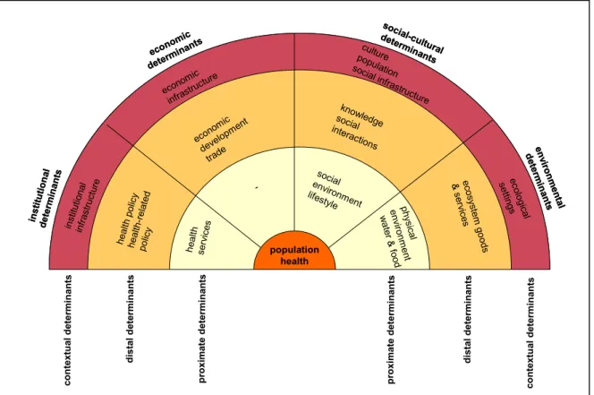 Figure 3.2: Multi-nature and multi-level framework for population health  