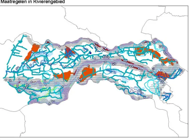 Figuur 6: Resulterende maatregelkaart Rivierengebied (indeling volgens Tabel 2) 