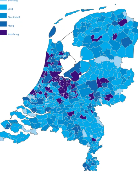 Figuur 10 Relatief aandeel creatieve economie in totale werkgelegenheid (2002, gemeenten)