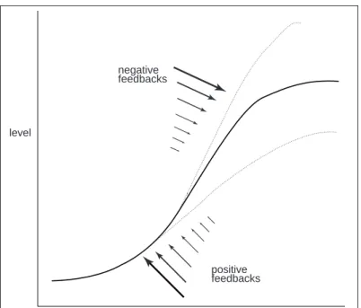 Figure 1.4. The concept of transitions as a function of positive and negative feedbacks