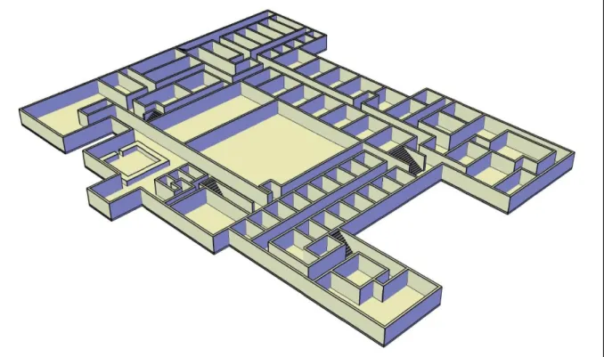 Figure 4: Three-dimensional model of the building floor. 