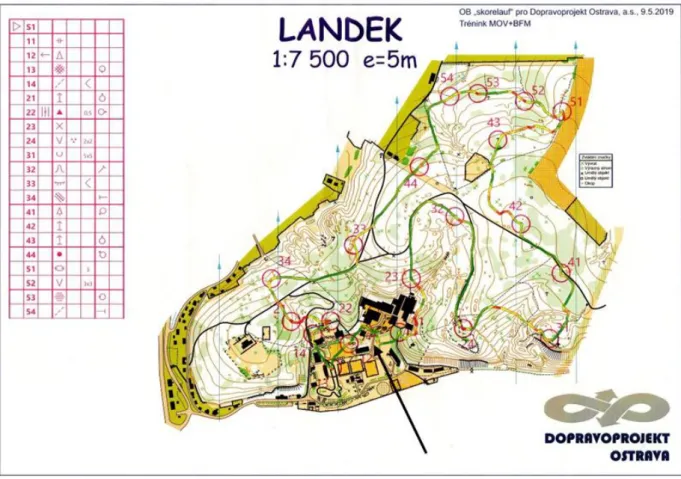 Figure 4: Orienteering map with 20 control points 14