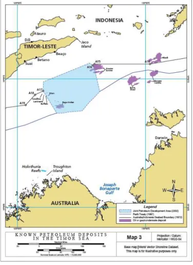 Figuur  3:  Gekende  Olievoorraden  in  de  Timorzee,  Report  of  the  Commission 