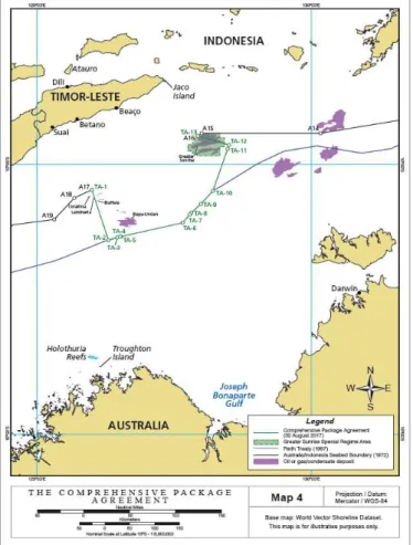 Figuur  4:  De  uiteindelijk  maritieme  afbakening,  Report  of  the  Commission 