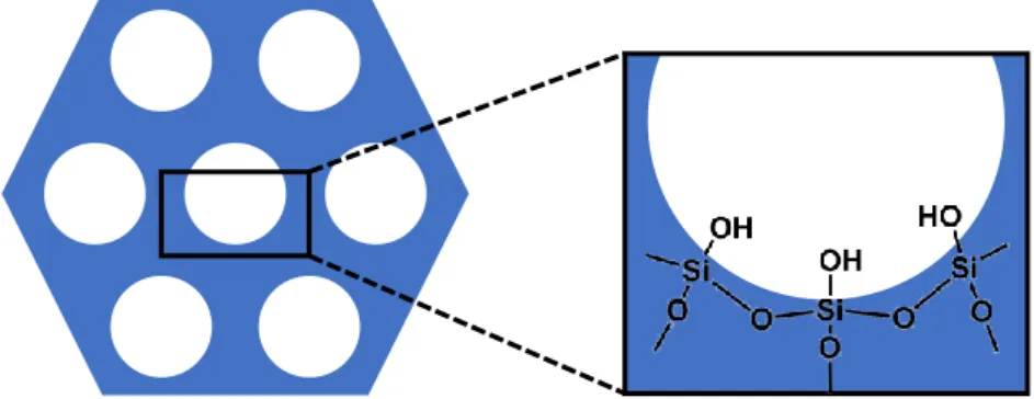 Figure 2-2. General structure of mesoporous silica material. 