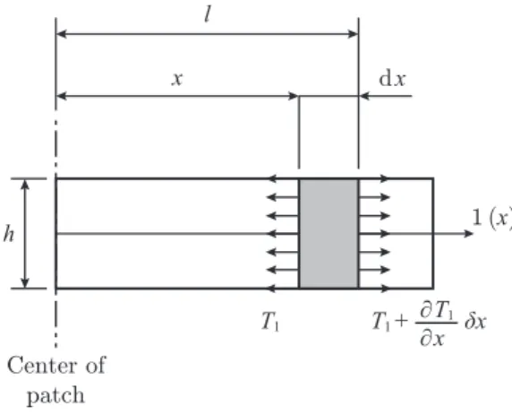 Figure 2.7: An infinitesimal element of PZT patch under dynamic equilibrium
