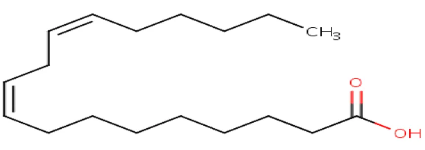 Figure 5-Structure of  linoleic acid (Source: ChEBI) 