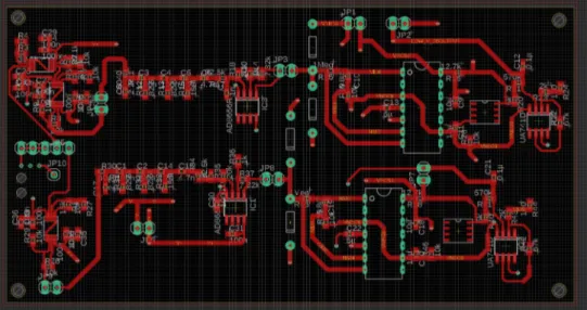 Figure 4.1: Top layer of the PCB design.