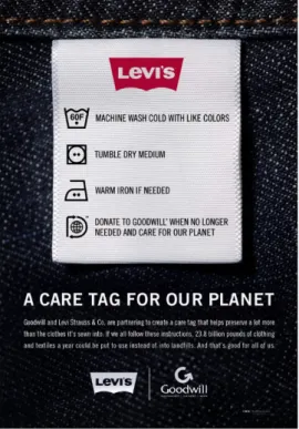 Figuur 9: Levi's Care Tag For Our Planet [78]