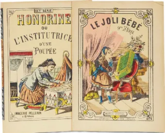 Figure 11.  19th century French children’s books about dolls. 