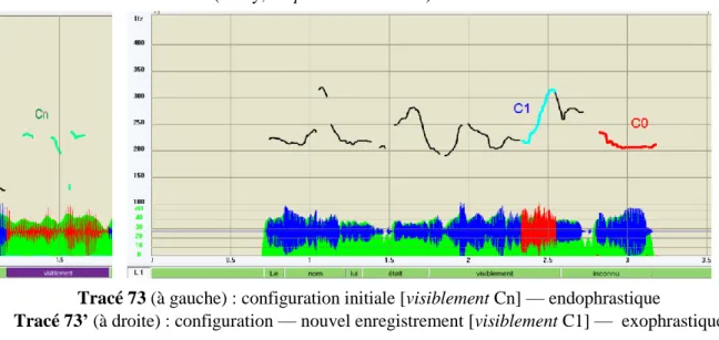 Tableau 8 : schéma prosodique de visiblement 