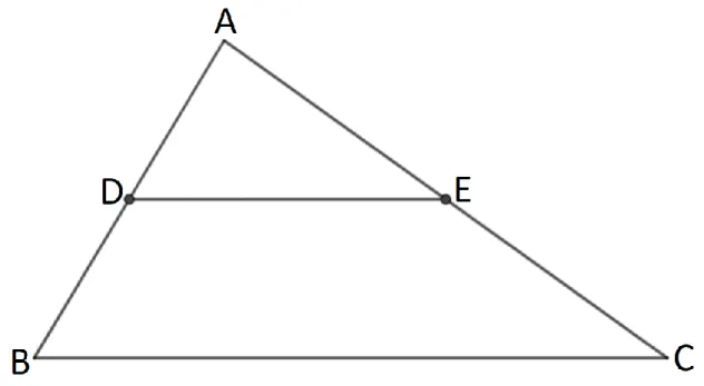 Figur 59. Illustration av satsen (mid point theorem).  