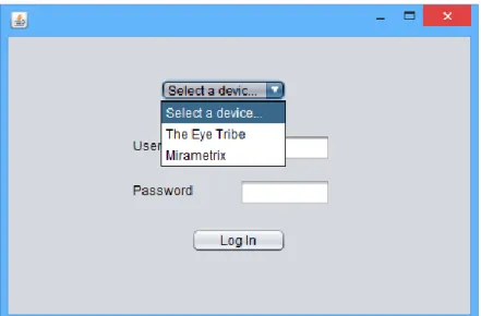 Fig. 4.7 Eye tracking client window 