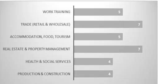 Figure 3. Business sector activities. 