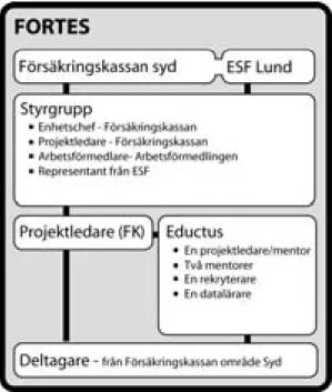 Fig 3.3 Schematisk bild över organisationen Fortes 