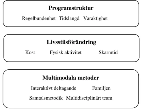 Figur 2. Litteraturstudiens tre huvudkategorier med tillhörande underkategorier