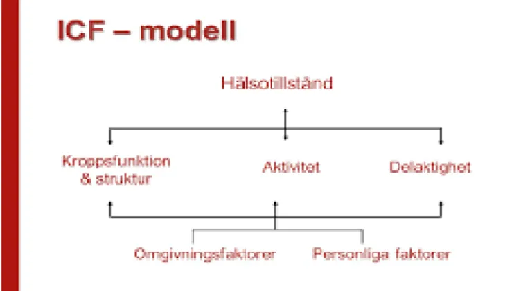 Fig. 1 ICF’s struktur enligt Socialstyrelsen