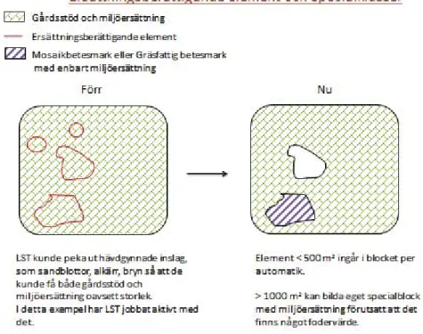 Figur 2 Ersättningsberättigade element och specialklasser. 