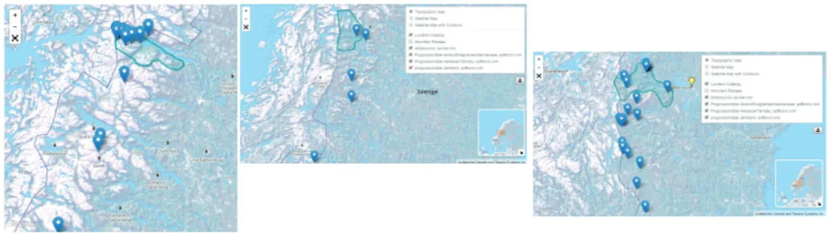 Figur 1. Kartorna visar dokumenterade dödsolyckor i laviner i svenska fjällen.   