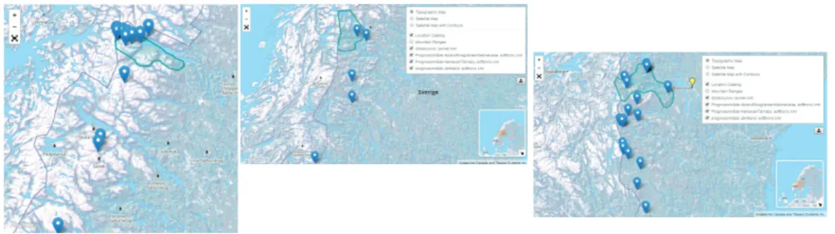 Figur 1. Kartorna visar dokumenterade dödsolyckor i laviner i svenska fjällen.   