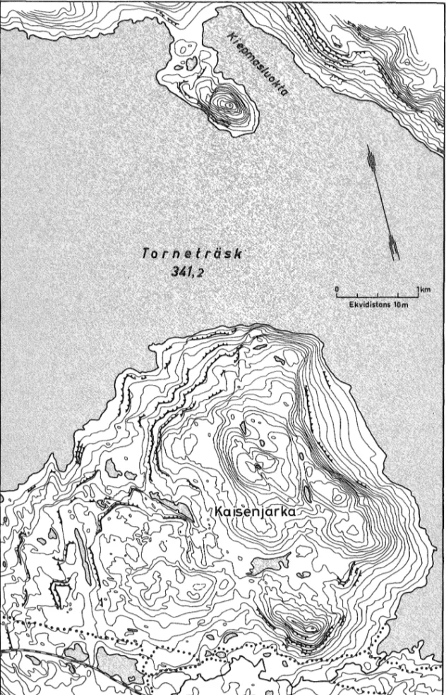Fig  16  Issjöstrandlinjer  vid  Kiepmas-
