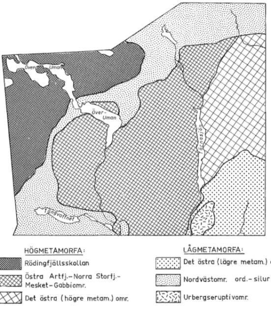 Fig  5  Geologisk  översikt  (enl  Kulling  1955). 