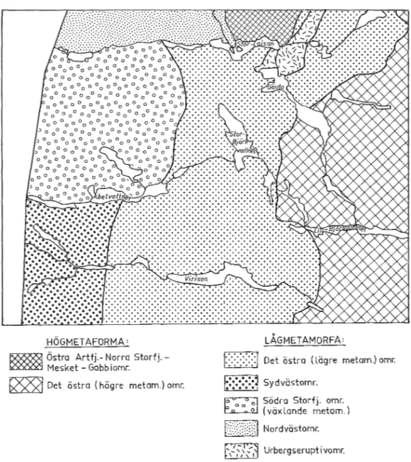 Fig  4  Geologisk  översikt  (enl  Kulling  1955). 