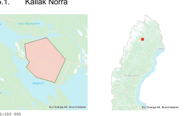 Figur 5.1  Kallak Norra i Jokkmokks kommun. 
