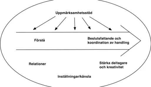 Figur 5.1: Sex typer av funktioner i metodik för komplexa frågor