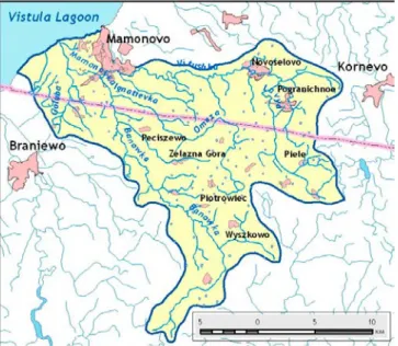 Figure 4. Overview of the Mamonovka river catchment 