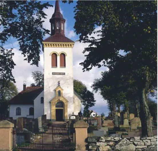 Figur 7. Solberga kyrka, Bohuslän. Träden planterades i stor utsträckning under 1800-talet