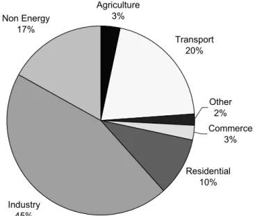 Figure 1: Share of final energy consumption, 2000  