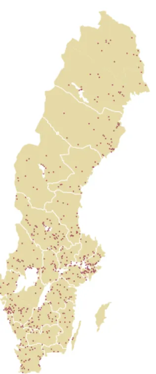 figur  8.4  Förändring av rödingbeståndet i Övre Björkvattnet i Lappland efter att sik introducerats i början på 1960-talet