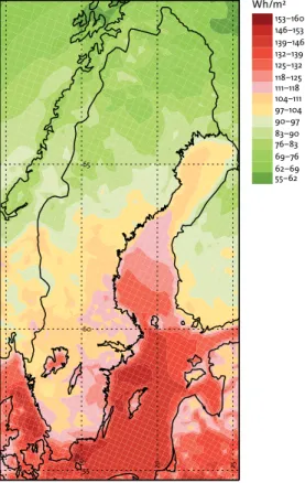 fig.  6.2  Modelled annual dose of UV radiation in 2002