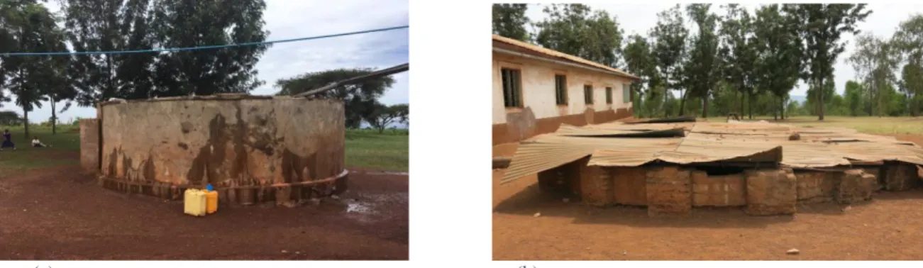 Figure 13 Building 1, with one of the roofs working as catchment areas for the rain water tank