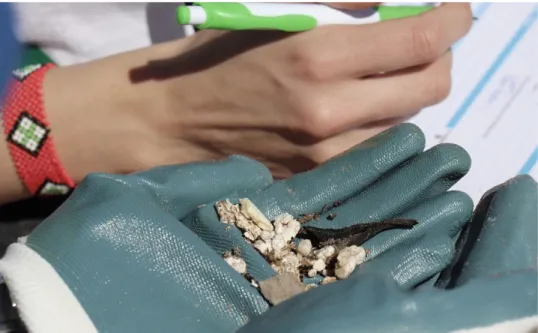 Figure 4 Microplastics like styrofoam that are the most common items found at the Beach Clean-Up  events in Valencia