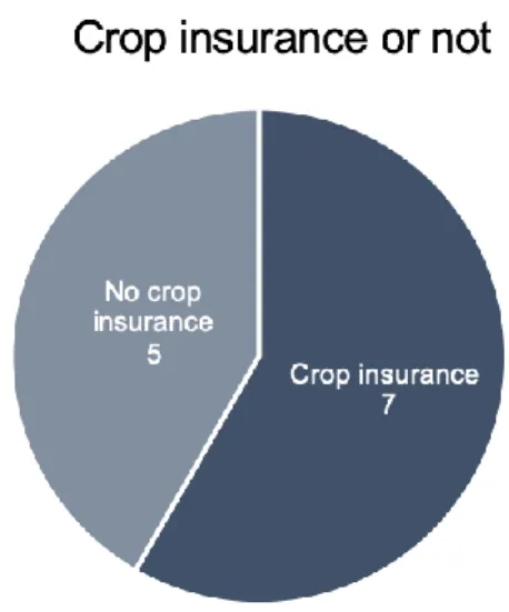 Figure 10. Distribution of how many of the respondents use crop insurance (Own illustration)