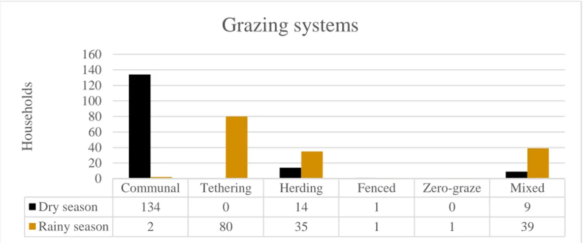 Figure 2 Grazing systems during dry season and rainy season. 