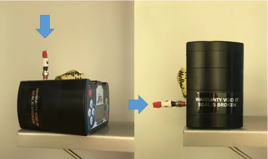 Figure 3. Vertical and horizontal measurement with a Jaz spectrophotometer 