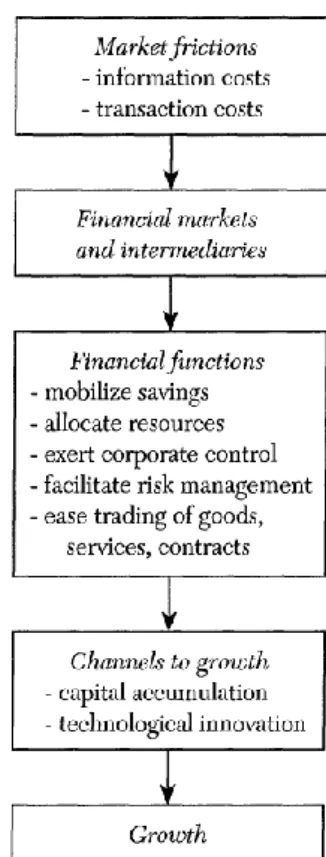 Figure 2: Financial Development and Economic Growth:  Views and Agenda (Levine, 1999, p.691)