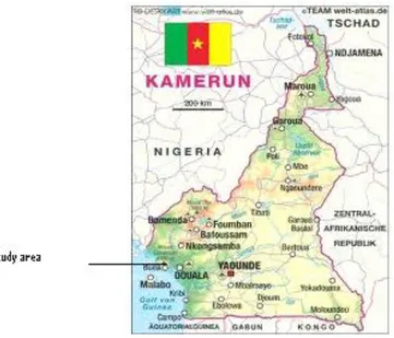 Figure 2. The Map of Cameroon Showing Buea and the Study Area 