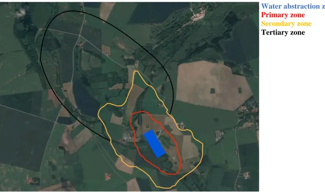 Figure 1. Approximate map of the case study area. The demarcations are not exact. 