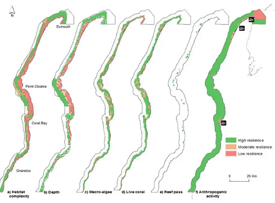 Figure 8 Spatial distribution of ecosystem resilience features (characteristics) used to incorporate 