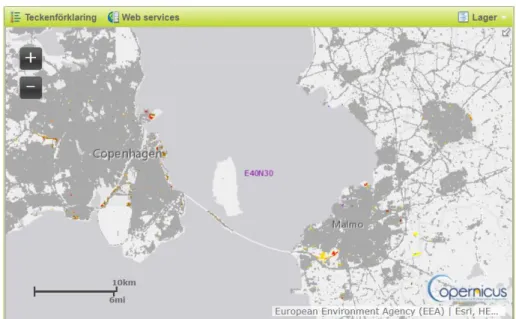Figure 5 shows changes in imperviousness in the Öresund region between 2009  and 2012 based on the Land Monitoring Service’s mapping