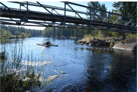 Figur 9. En fälla för utvandrande smolt är en metod för att skatta det antal lax- och örings- örings-molt som produceras i ett vattendrag