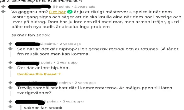 Figur 3: Skärmdump av en Reddit-användare 